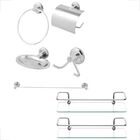 Kit Acessórios Banheiro Inox Lavabo Conjunto Porta Shampoo 7