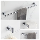 Kit Acessórios Banheiro Latão Cromado - 4 Itens