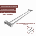 Kit Acessórios Banheiro/lavabo [3 Peças] Aço Inox 304 [q3h]