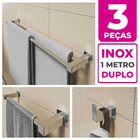 Kit Acessórios Banheiro/lavabo [3 Peças] Aço Inox 304 [q3h]