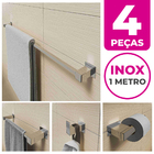 Kit Acessórios Banheiro/lavabo [4 Peças] Aço Inox 304 [q4g]