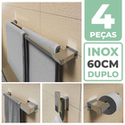 Kit Acessórios Banheiro/lavabo [4 Peças] Aço Inox 304 [r4c]