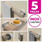 Kit Acessórios Banheiro/lavabo [5 Peças] Aço Inox 304 [r5g]