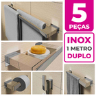 Kit Acessórios Banheiro/lavabo [5 Peças] Aço Inox 304 [r5h]
