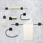 Kit Acessórios Banheiro Luxo Aço Inox 6 Peças Pintura Preto