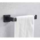 Kit Acessórios Banheiro Preto Inox 304 Escovado Luxo 4 Peças