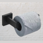 Kit Acessórios Banheiro Quadrado 4 Pcs Inox 304 Preto Fosco