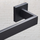 Kit Acessórios Banheiro Quadrado 4 Pcs Inox 304 Preto Fosco