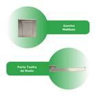 Kit Acessórios Banheiro Quadrado Aço Inox Escovado 4 Peças