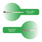 Kit Acessórios Banheiro Quadrado Aço Inox Escovado 4 Peças