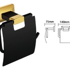 Kit Acessórios Conjunto Para Banheiro 3 Peças Preto Dourado