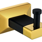 Kit Acessórios Conjunto Para Banheiro 3 Peças Preto Dourado