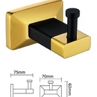 Kit Acessórios Conjunto Para Banheiro 3 Peças Preto Dourado