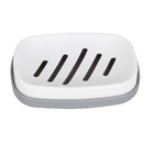 Kit Acessórios para Banheiro 3 Peças com Porta Sabonete Porta Objetos e Saboneteira Plástico Branco e Cinza Easy Sensea