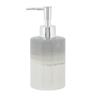 Kit Acessórios de Bancada para Banheiro 4 Peças Cerâmica Branco e Cinza Bab Sensea