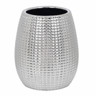 Kit Acessórios de Bancada para Banheiro 4 Peças Cerâmica Cromado Queen Sensea