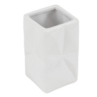 Kit Acessórios de Bancada para Banheiro 5 Peças Cerâmica Branco Diamond Importado