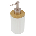 Kit Acessórios de Bancada para Banheiro 5 Peças Cerâmica Branco Syros Oikos