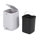 Kit Acessórios de Bancada para Banheiro 5 Peças Plástico Cinza Mood Square Soft Goedert