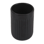 Kit Acessórios de Bancada para Banheiro 5 Peças Cerâmica Preto Delos Oikos