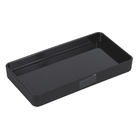 Kit Acessórios de Bancada para Banheiro 5 Peças Plástico Preto Mood Square Soft Goedert