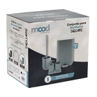 Kit Acessórios de Bancada para Banheiro 5 Peças Plástico Preto Mood Square Soft Goedert