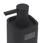 Kit Acessórios de Bancada para Banheiro 5 Peças Plástico Preto Mood Square Soft Goedert