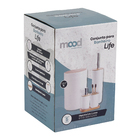 Kit Acessórios de Bancada para Banheiro 5 Peças Plástico Preto Mood Life Goedert