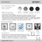 Kit Acessórios De Banheiro 3 Kits (15 Peças) 814pk3 Prátika