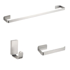 Kit Acessórios De Banheiro 3 Peças - Aço Inox Escovado