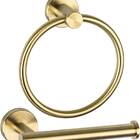 Kit Acessórios De Banheiro 4 Peças Dourado Fosco Gold B1011g