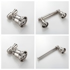 Kit Acessórios De Banheiro 4 Peças Em Zinco Escovado