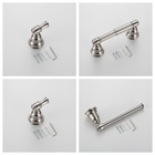 Kit Acessórios De Banheiro 4 Peças Em Zinco Escovado