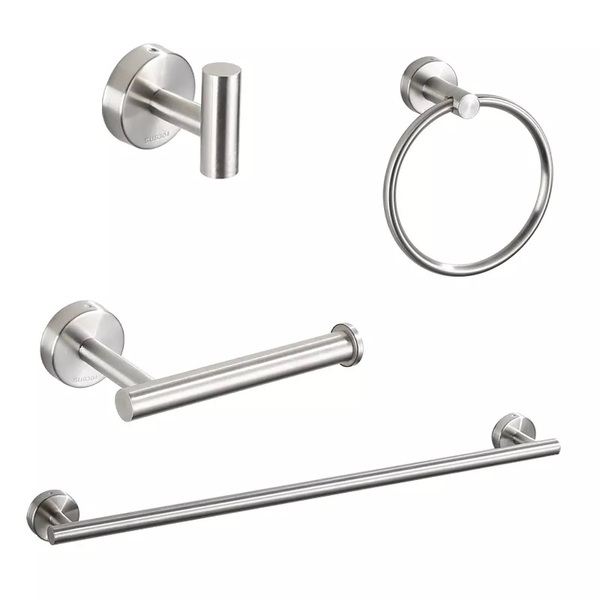 Kit Acessórios De Banheiro 4 Peças Inox 304 Fosco B1011
