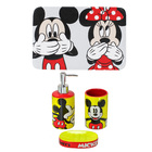 Kit Acessórios de Banheiro 4 Peças Mickey Vintage Mabruk