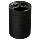 Kit Acessórios de Banheiro 4 Peças Plástico Wave Preto