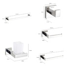 Kit Acessórios De Banheiro 5 Peças - Aço Inox Polido