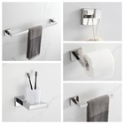 Kit Acessórios De Banheiro 5 Peças - Aço Inox Polido