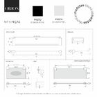 Kit Acessórios De Banheiro 5 Peças Preto 5 Peças 2110 Orion