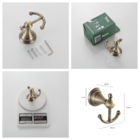 Kit Acessórios De Banheiro Antigo Bronze Retro 4 Pçs Parede