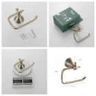 Kit Acessórios De Banheiro Antigo Bronze Retro 4 Pçs Parede