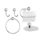 Kit Acessórios De Banheiro C/ 5 Peças Cromado Samba Fit Japi