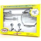Kit Acessórios De Banheiro C/ 5 Peças Cromado Samba Fit Japi