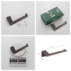 Kit Acessórios De Banheiro Cinza Escovado 4pçs Aço Inox Luxo