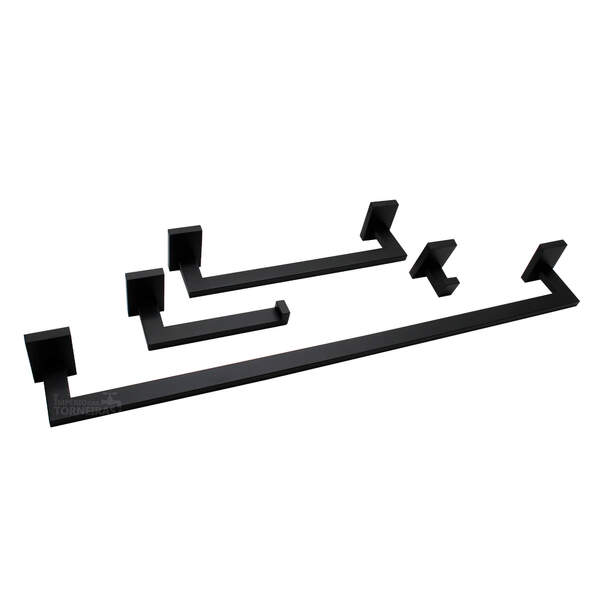 Kit Acessórios De Banheiro Com 4 Pçs Black 8041