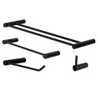 Kit Acessórios de Banheiro Duplo Orion Metal Preto Fosco Grego