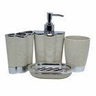 Kit Acessórios De Banheiro E Lavabo Kit Lavabo 4 Pçs Cromado