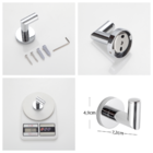 Kit Acessórios De Banheiro Latão Cromado - 3 Itens