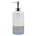 Kit Acessórios De Banheiro Lavabo 4 Peças Resina Branco Cinz