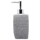 Kit Acessórios De Banheiro Lavabo 4 Peças Resina Pedra Cinza